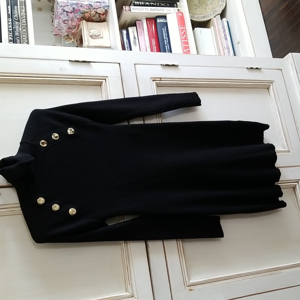 Zara sz S black knit dress